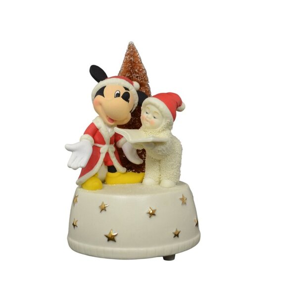 2008 Disney Snowbabies Mickey’s Christmas Carol Musical Figurine by Dept 56 - Picture 1 of 7